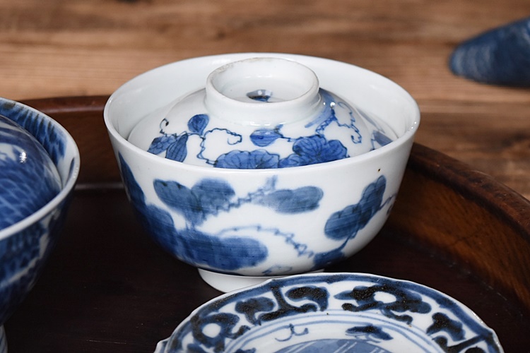 古伊万里の蓋付茶碗 - 生活骨董と古布のアンティークショップ antique 