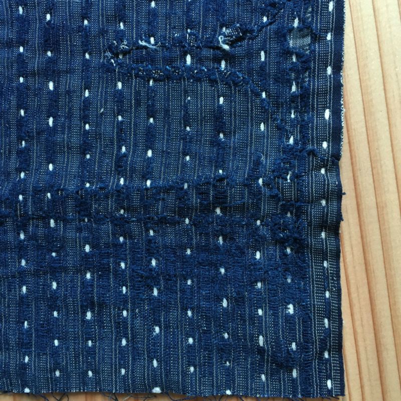 藍染木綿襤褸ボロ端布 081102 - 生活骨董と古布のアンティークショップ 