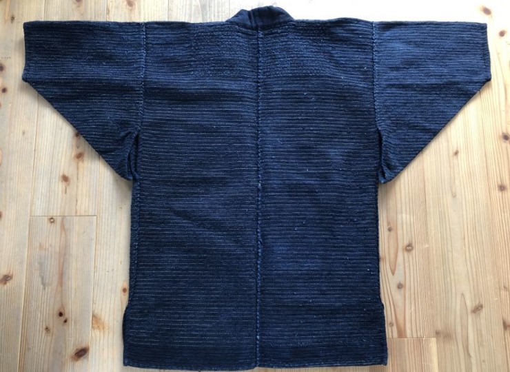 裂織り藍染木綿野良着 - 生活骨董と古布のアンティークショップ 