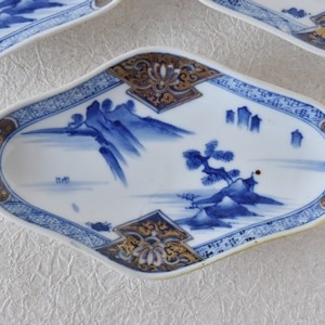 古伊万里 染付 変形 豆皿 - 生活骨董と古布のアンティーク