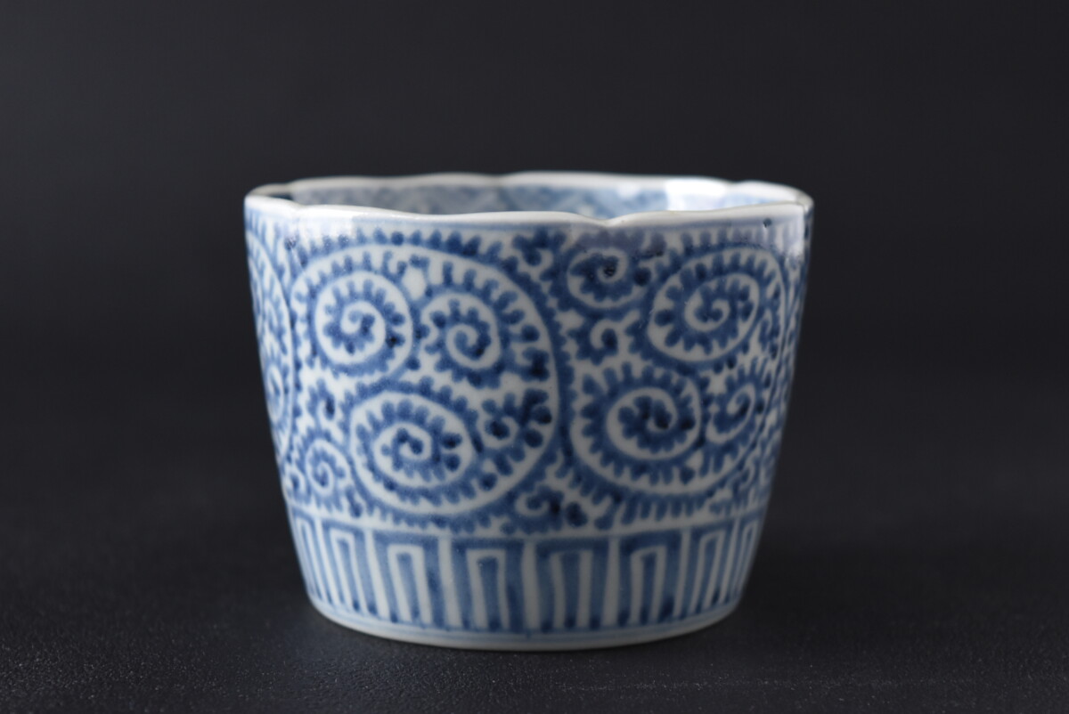 古伊万里　蕎麦猪口　柿右衛門　唐草　珍品　民芸　変わり図　染付　蛸唐草 古伊万里 蕎麦猪口 柿右衛門 唐草 珍品 民芸 変わり図 染付 蛸唐草