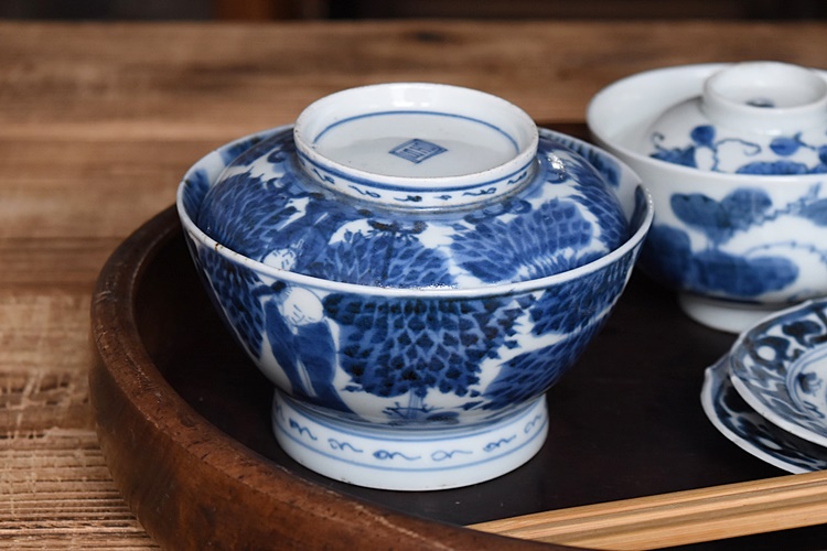 古伊万里の蓋付茶碗 - 生活骨董と古布のアンティークショップ antique