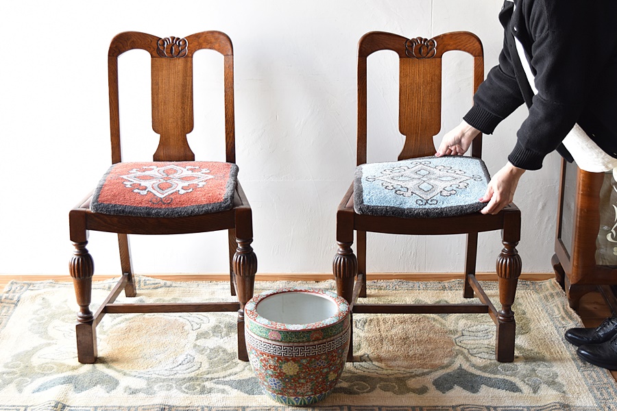 鍋島段通の座布団 - 生活骨董と古布のアンティークショップ antique TANTRA