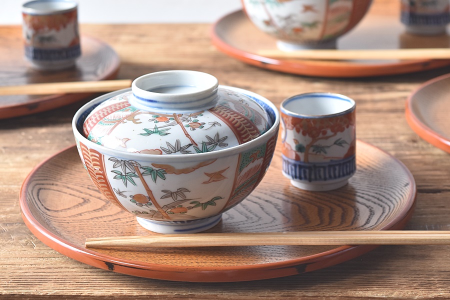 本日限定値下げ】琉球漆器 椀 絵漆 左馬 5客 - 工芸品