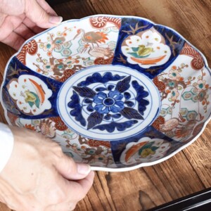 古伊万里　染付　氷裂文　豆皿　手塩皿　骨董 古伊万里 氷裂文菊花模様 八角皿 - 生活骨董と古布の