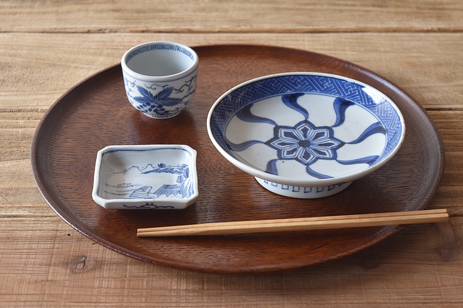 京焼 豆皿 菓子皿 華の図 茶道具 蔵出し アンティーク 6客 - 工芸品