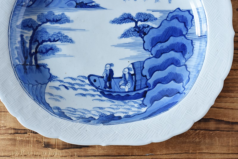 超爆安 古美術品 染付 大皿 赤壁賦 46cm 工芸品 - www.hoppersqatar.com