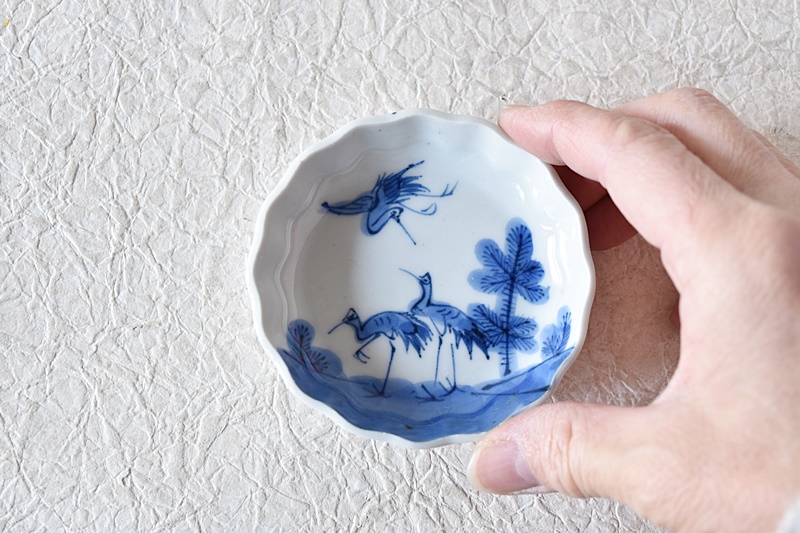 直営small dish 鶴松 古道具骨董 工芸品