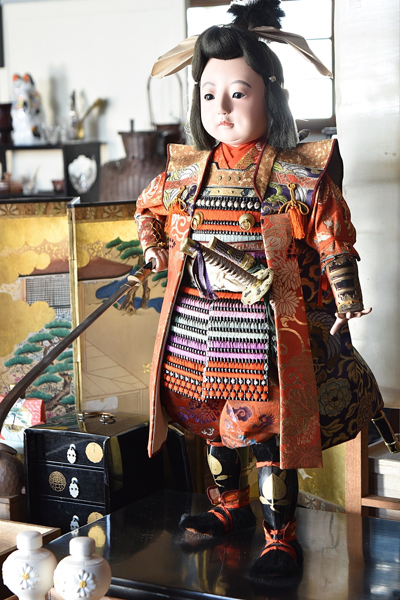 昭和初期 桃太郎 大きな五月人形 - 生活骨董と古布のアンティーク 