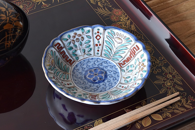 古伊万里　大皿　46cm  紫陽花図　唐子 古伊万里大皿46cm 紫陽花図唐子
