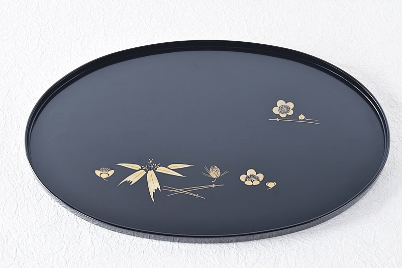 輪島塗 在銘 松竹梅沈金蒔絵 屠蘇器セット 一揃 沈金師成峰 塗師啓彩